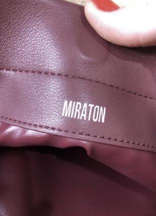 Miraton новая кожаная шикарная сумочка среднего размера6 фото