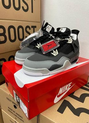 Кросівки nike jordan 4 black grey black8 фото