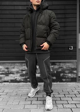 Чоловіча зимова куртка бололотний колір пуховик зима осінь