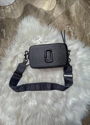 Сумка клатч marc jacobs total black logo2 фото