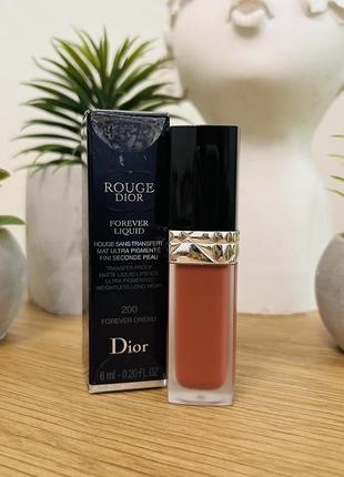 Оригинальный матовый помада dior forever rouge liquid 200 forever dream1 фото