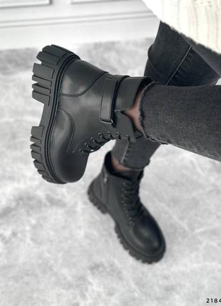 Женские кожаные зимние ботинки6 фото