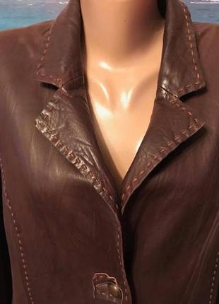 Плащ пальто-тренч куртка натур шкіра mauritius дизайнерський3 фото