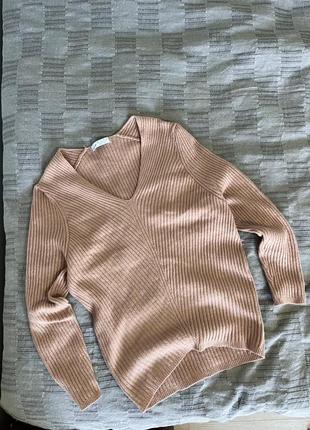 Ніжно-рожевий светр з v-подібним вирізом primark2 фото