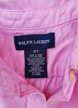 Сорочка ralph lauren
на 3-4 года розовая для девочки с рюшами7 фото