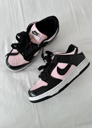 Женские кроссовки nike sb dunk low “patent black / pink”#найк6 фото