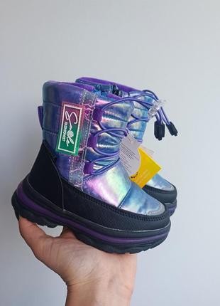Дутики для дівчаток термо черевики для дівчта зимові черевики дитячі зимові черевики1 фото