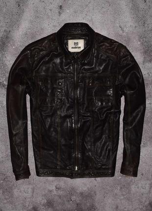 Mabrun leather jacket (мужская кожаная куртка наппа мабрун италия )