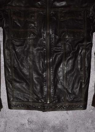 Mabrun leather jacket (мужская кожаная куртка наппа мабрун италия )3 фото