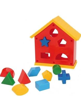 Іграшка-сортер "будиночок розвиваючий" 39351t, 10 фішок