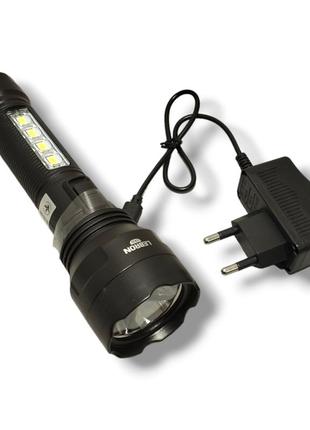 Led ліхтарик ручний акумуляторний lebron l-hl-40, abc, чорний 2w 0,8w,1200mah li-lon