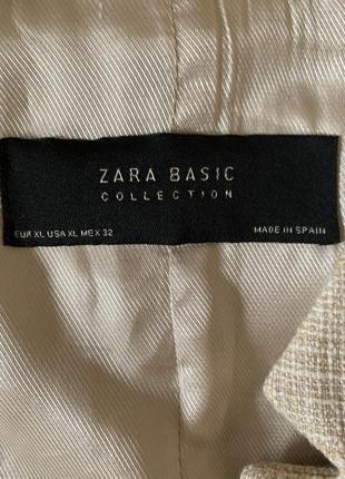 Жакет zara,из натуральной плотной ткани3 фото