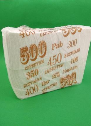 Серветка паперова 450лист фуршет біла (1 пач.)