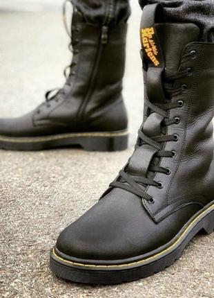 Чоловічі шкіряні черевики, берці dr. martens jadon — black