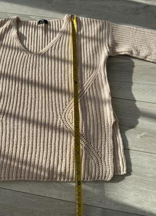 Джемпер вязаный удлиненный вязаный свитер с разрезами нежный свитер s-m2 фото
