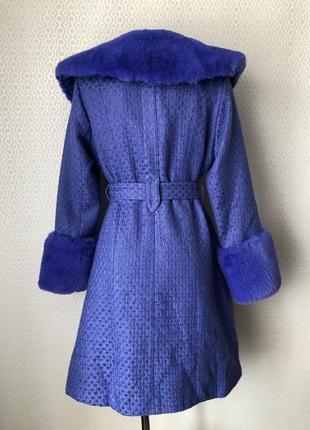 Эффектное пальто красивого сиреневого цвета от ayanjia, размер м (s-l)5 фото