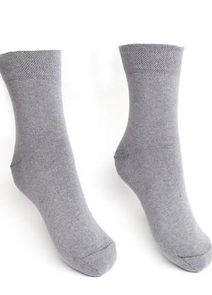 Шкарпетки чоловічі soi класичні світло-сірі2 фото