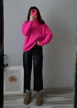 Capsule свитер розовый яркий оверсайз женский3 фото