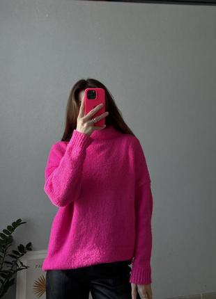 Capsule свитер розовый яркий оверсайз женский5 фото