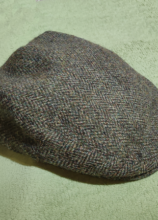 Harris tweed olney шерсняна вовняна джиганка вінтажна кепка шапка оригінал