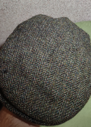 Harris tweed olney шершавая шерстяная винтажная шапка оригинал4 фото