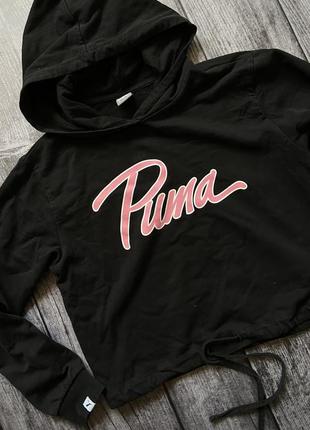 Женское короткое худи на завязке puma2 фото