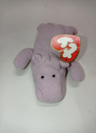 Вінтажна колекційна м'яка іграшка гіпопотам percival beanie babies ty 1993