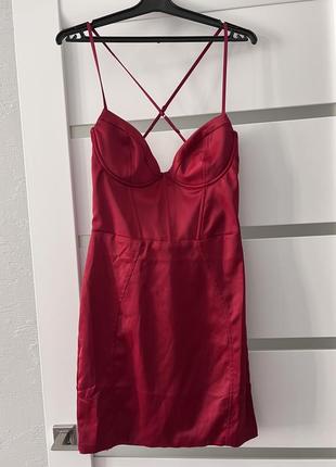 Красное сексуальное платье мини2 фото