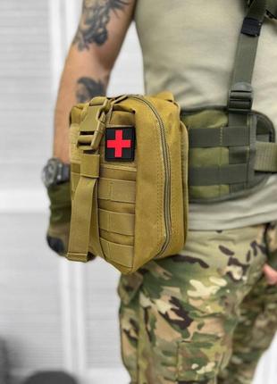 Армейская аптечка олива/ мультикам подсумок под аптечку всу военная аптечка сумка для медикаментов8 фото