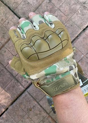 Короткі тактичні рукавички mechanix m-pact армійські рукавички для зсу військові літні рукавички без пальців