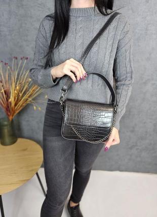 Современная сумка, женская, на длинном ремешке, кросс-боди из качественной эко-кожи, с широким ремешком, под кр5 фото