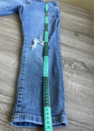 Хлопковые джинсы с потертостями на коленях u9 167 фото