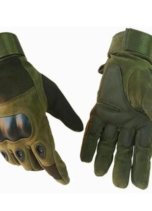 Закрытые тактические перчатки всу армейские олива полнопалые военные длинные перчатки с пальцами зсу