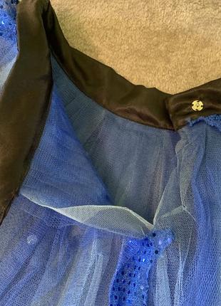 Карнавальна спідниця пачка хеллоуїн синьо-блакитна, сонце, розмір xxl7 фото