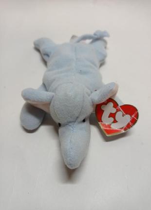 Винтажная коллекционная мягкая игрушка слоник peanut beanie babies ty 1993