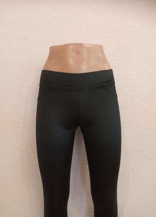 Черные женские брюки -лосины с легким блеском8 фото