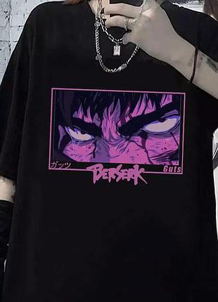 Футболка оверсайз с принтами черная