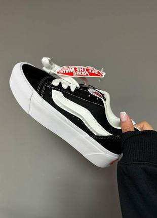 Женские кеды vans knu old skool black / white platform premium7 фото