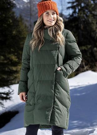 Женский пуховик mountain warehouse cosy women ii extreme rds цвет хаки в размере 14 (м) и 16 (л)