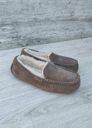 Ugg australia w ansley мокасины замшевые кожаные тапочки балетки угги тапки угг мокасіни loro piana2 фото