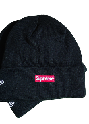 Supreme x new era черная шапка новая в наличии тренд 2023 унисекс4 фото