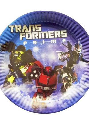 Набор одноразовых тарелок для праздника "трансформеры"
