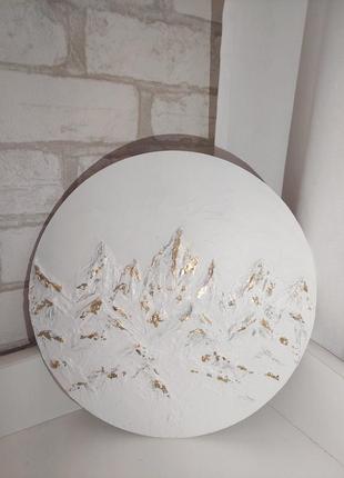 Картина из гипса горы