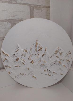 Картина из гипса горы