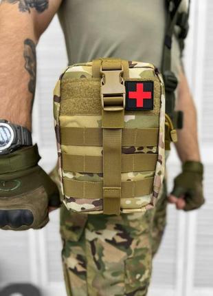 Аптечка тактична олива/ мультикам підсумок під аптечку всу військова аптечка сумка для медикаментів6 фото