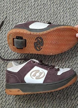 Heelys ролики роликовые кеды кожа замш на колесах на колесиках