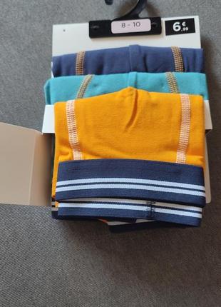 Детские трусы боксеры tex испания, комплект 3 шт. мальчику на 6-8 лет 116 122 128