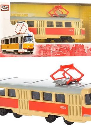 Іграшкова модель трамвай play smart 6411 інерційний