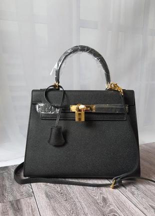 Кожаная сумка в стиле hermes kelly 28