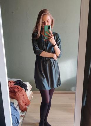 Зеленое платье от h&m